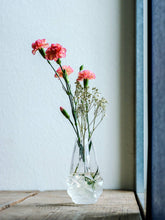 Load image into Gallery viewer, Faceted Frosted Vase Clear