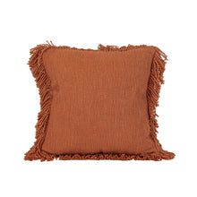 Load image into Gallery viewer, Mattie Woven Rust Yarn Fringe Pillow