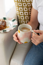 Load image into Gallery viewer, Pink/Mustard Flower Mug
