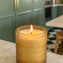 Load image into Gallery viewer, Golden Grace Fall Soy Candle in Hobnail Drinking Glass