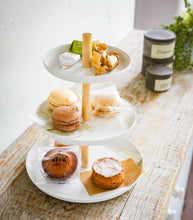 Load image into Gallery viewer, Serving Stand - Steel + Wood