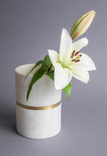 Load image into Gallery viewer, White Marble w/ Brass Wine Chiller