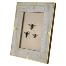 Load image into Gallery viewer, MOP Resin &amp; Brass 4x6 Picture Frame
