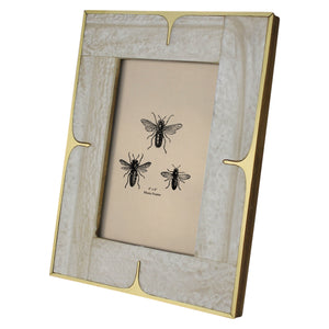 MOP Resin & Brass 4x6 Picture Frame