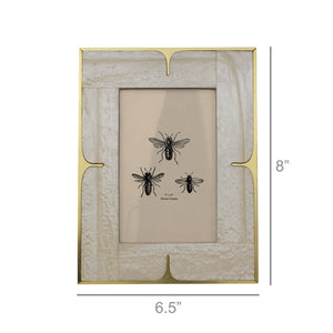 MOP Resin & Brass 4x6 Picture Frame