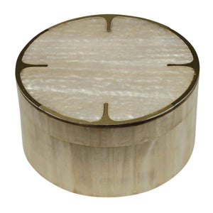 Resin Brass Round Box