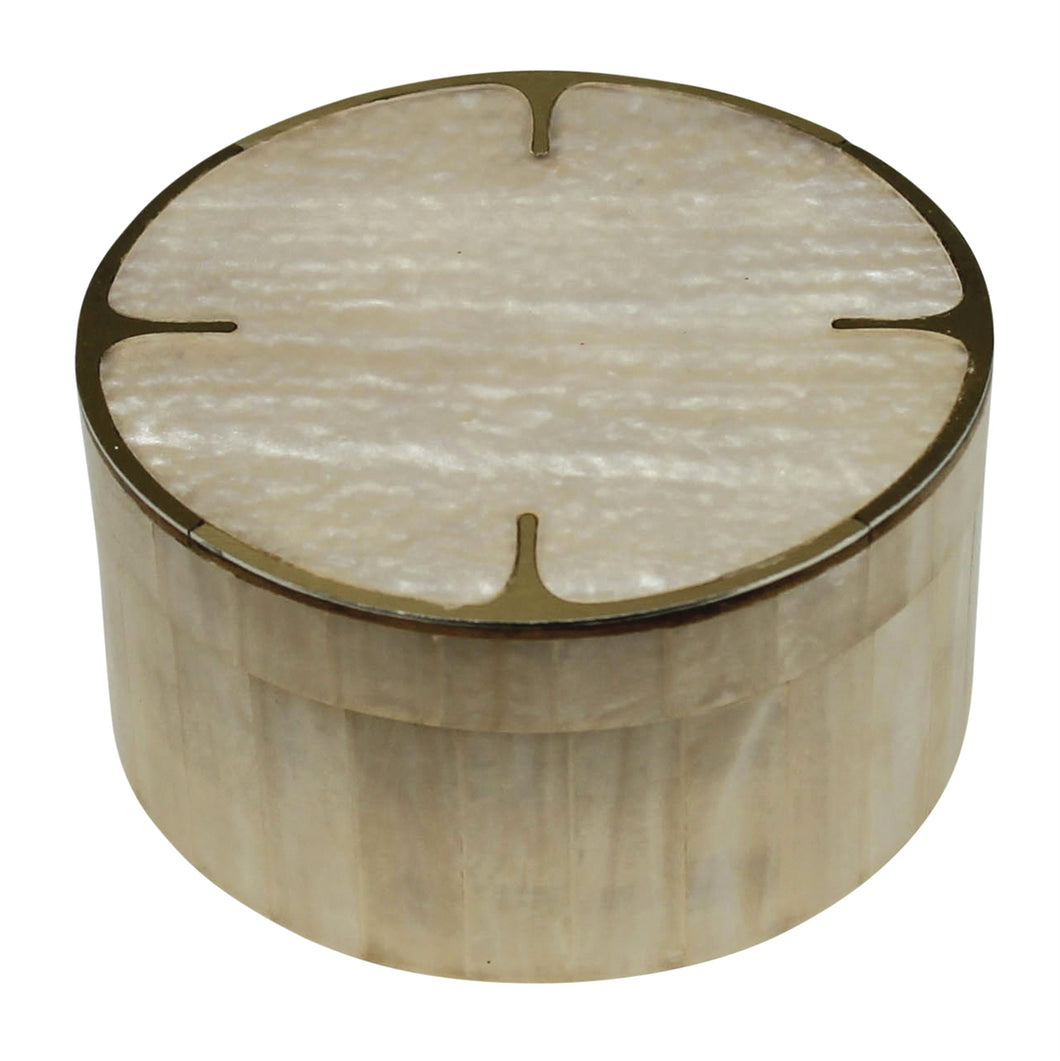 Resin Brass Round Box