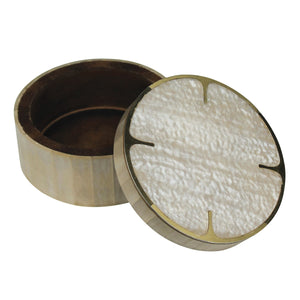 Resin Brass Round Box