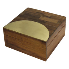 Load image into Gallery viewer, Teak &amp; Brass Box
