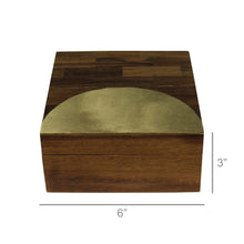 Load image into Gallery viewer, Teak &amp; Brass Box
