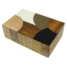 Load image into Gallery viewer, Mango Wood, Brass &amp; Resin Box
