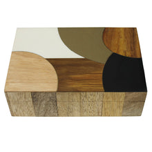 Load image into Gallery viewer, Mango Wood, Brass &amp; Resin Box
