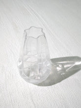 Load image into Gallery viewer, Faceted Frosted Vase Clear
