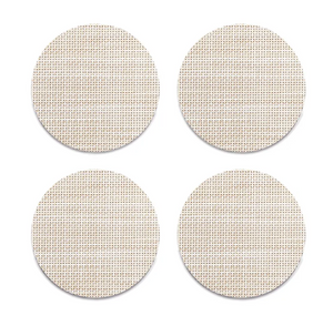 Mini Basketweave Parchment Coasters (Set of 4)