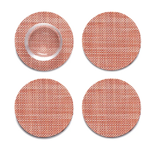 Mini Basketweave Clay Coasters (Set of 4)