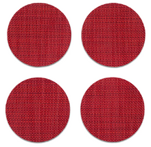 Load image into Gallery viewer, Mini Basketweave Scarlet Coasters (Set of 4)
