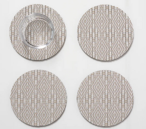 Boxwood Flax Coasters Set of 4