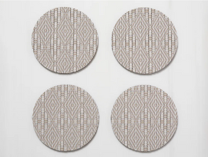 Boxwood Flax Coasters Set of 4