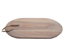 Load image into Gallery viewer, Acacia Wood Cutting Board with Leather Handle
