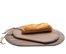 Load image into Gallery viewer, Acacia Wood Cutting Board with Leather Handle
