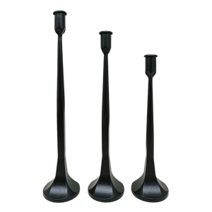 Cast Iron Taper Candle Holders, Set of 3