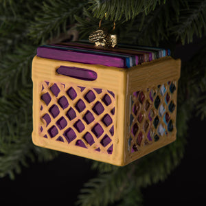 Record Crate Christmas Ornament