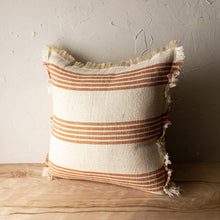 Load image into Gallery viewer, Edaline Terracotta Striped Throw Pillow
