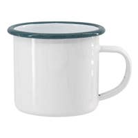Zip Code Custom Mug -  Enamelware Camper 12oz.: Sage Green Lip