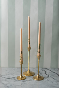 Set of 3 Brass Candle Holders