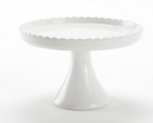 Load image into Gallery viewer, Medium Scallop Edge Pedestal Cake Plate
