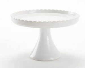 Medium Scallop Edge Pedestal Cake Plate