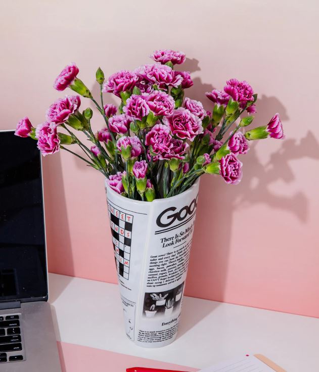 Newspaper Ceramic Vase