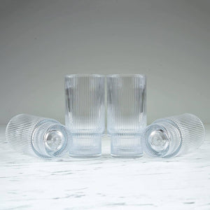 Set of 4 Ripple Drinking Glasses