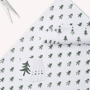 Eco Christmas Wrapping Paper & Matching Tags: Xmas Stars