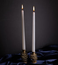 Load image into Gallery viewer, Gold Pinecone Candleholders
