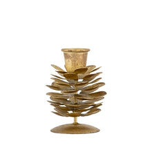 Load image into Gallery viewer, Gold Pinecone Candleholders
