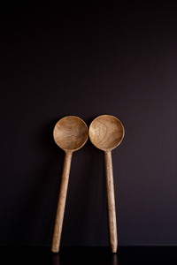 Set of 2 Mango Wood Serving Spoons
