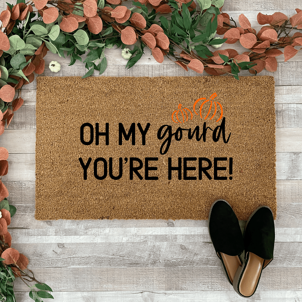 Oh My Gourd You're Here Fall Doormat