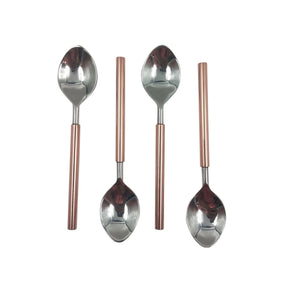 Set of 4 Copper Handle Spoons