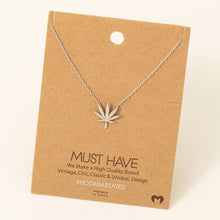 Load image into Gallery viewer, Cannabis Leaf Pendant Necklace
