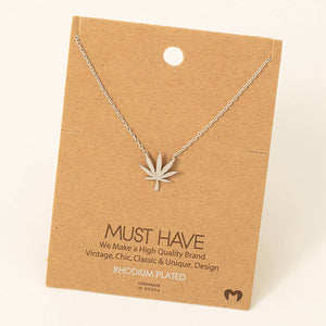 Cannabis Leaf Pendant Necklace