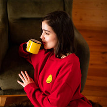 Load image into Gallery viewer, Smiley Enamel Mug - Enamelware for the happy camper
