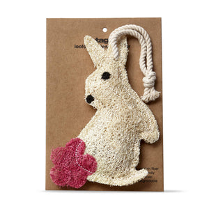 SALE Bunny Loofah Scrubber - White Multi: White Multi / Loofah / Bunny