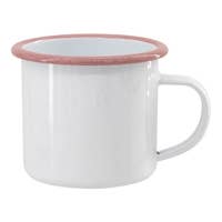 Load image into Gallery viewer, Zip Code Custom Mug -  Enamelware Camper 12oz.: Black Lip
