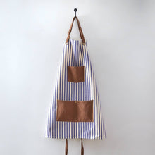 Load image into Gallery viewer, Blue Striped Canvas Utility Apron
