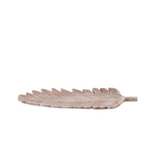 Load image into Gallery viewer, Wooden Feathered Mango Wood Leaf Shape Platter
