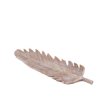 Load image into Gallery viewer, Wooden Feathered Mango Wood Leaf Shape Platter
