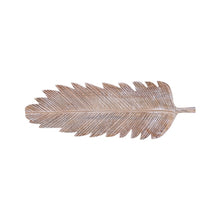 Load image into Gallery viewer, Wooden Feathered Mango Wood Leaf Shape Platter
