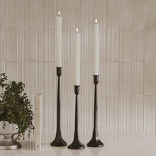 Load image into Gallery viewer, Cast Iron Taper Candle Holders, Set of 3
