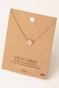 Mini Paw Print Charm Necklace